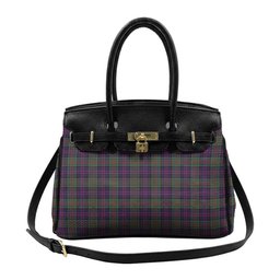 Scottish MacDonald of Clanranald Tartan Lock Tote Handbag Women's Purse