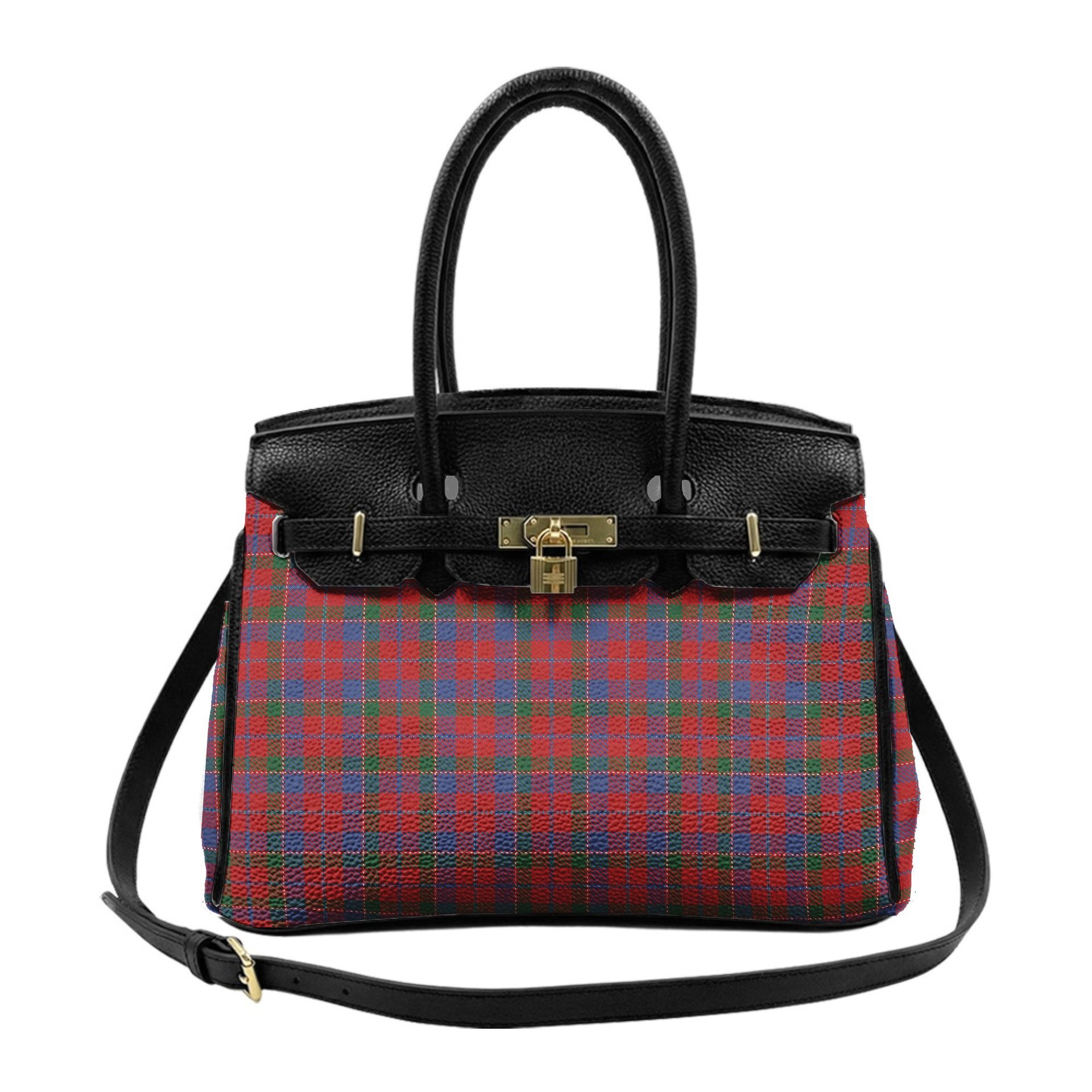 Scottish MacDonald of Glenaladale Tartan Lock Tote Handbag Women's Purse