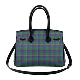 Scottish Lowry Tartan Lock Tote Handbag Women's Purse