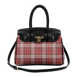 Scottish MacDougall Dress Tartan Lock Tote Handbag Women's Purse