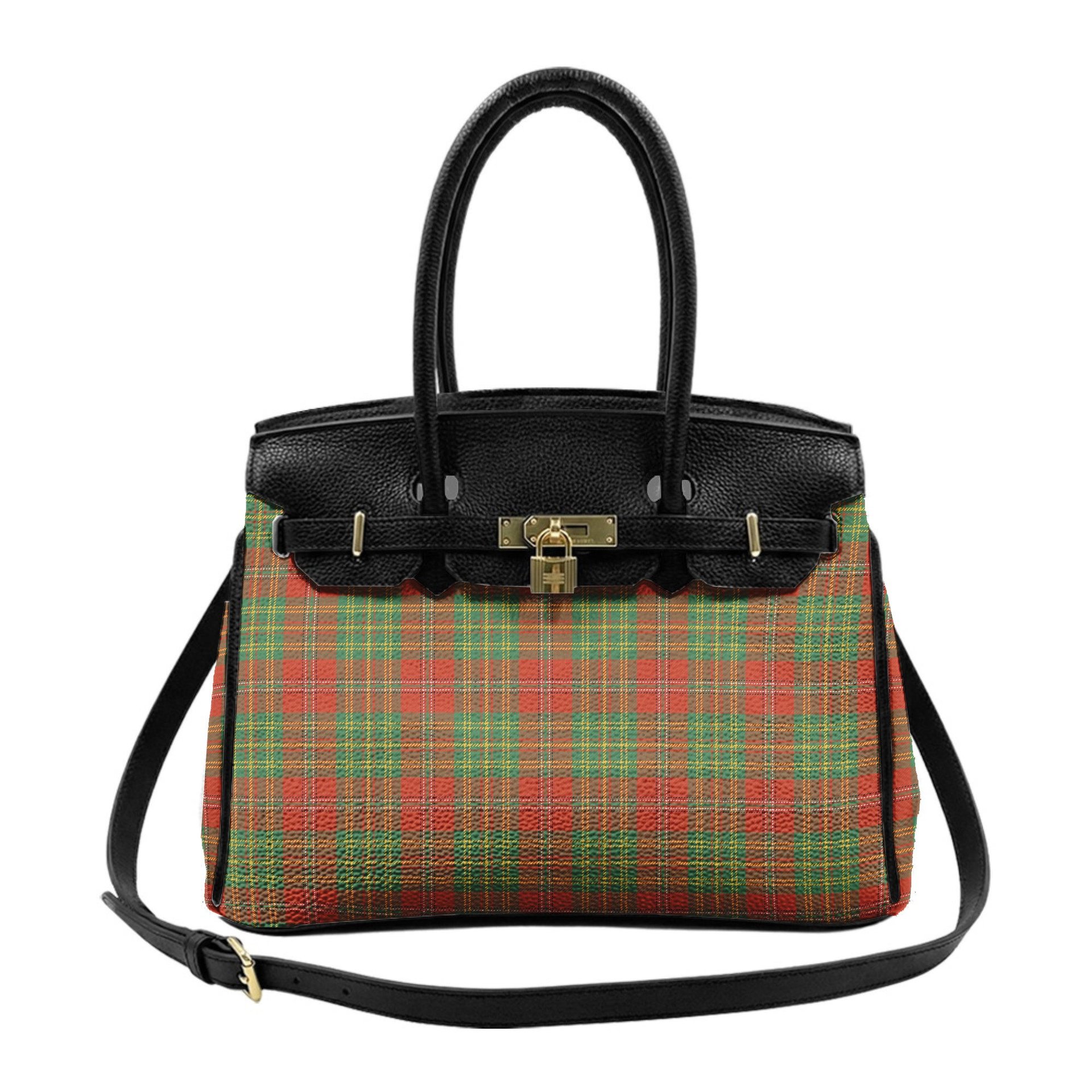 Scottish Leask Ancient Tartan Lock Tote Handbag Women's Purse