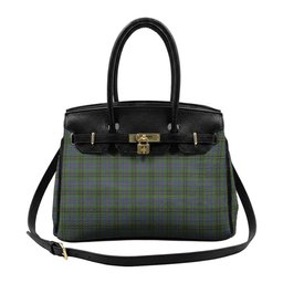Scottish MacInnes Tartan Lock Tote Handbag Women's Purse