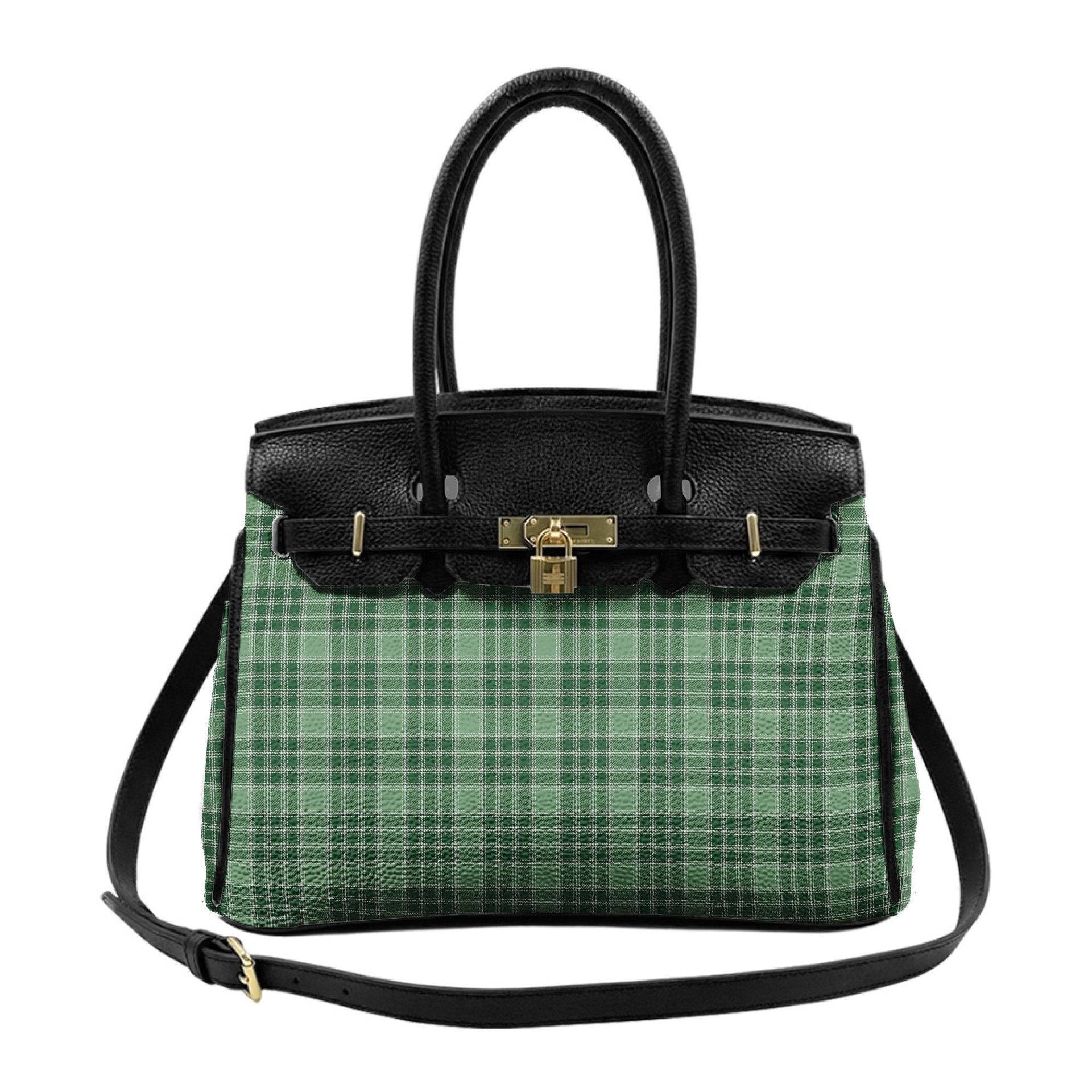 Scottish MacDonald Lord of the Isles Hunting SC Tartan Lock Tote Handbag Women's Purse