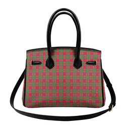 Scottish MacIntosh Modern Tartan Lock Tote Handbag Women's Purse