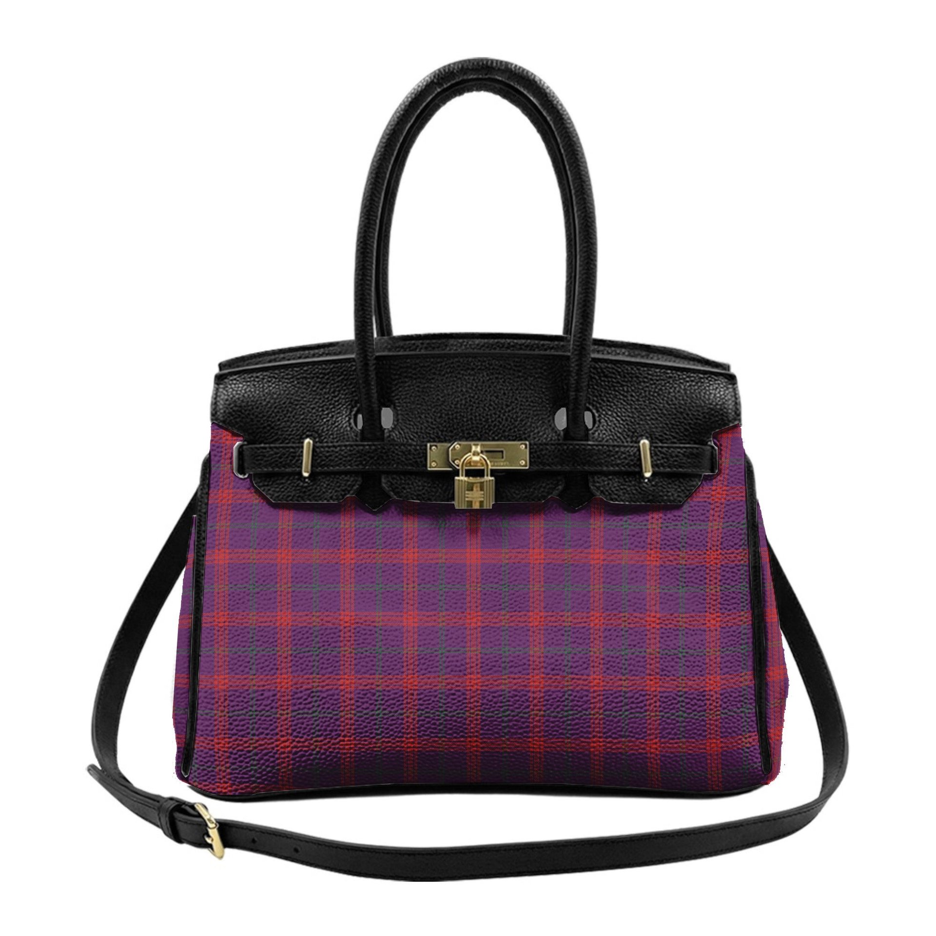 Scottish Lynch Variant Tartan Lock Tote Handbag Women's Purse