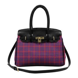 Scottish Lynch Variant Tartan Lock Tote Handbag Women's Purse