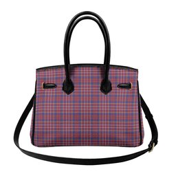 Scottish Ruxton Hunting Tartan Lock Tote Handbag Women's Purse