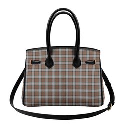 Scottish MacRae Hunting Weathered Tartan Lock Tote Handbag Women's Purse