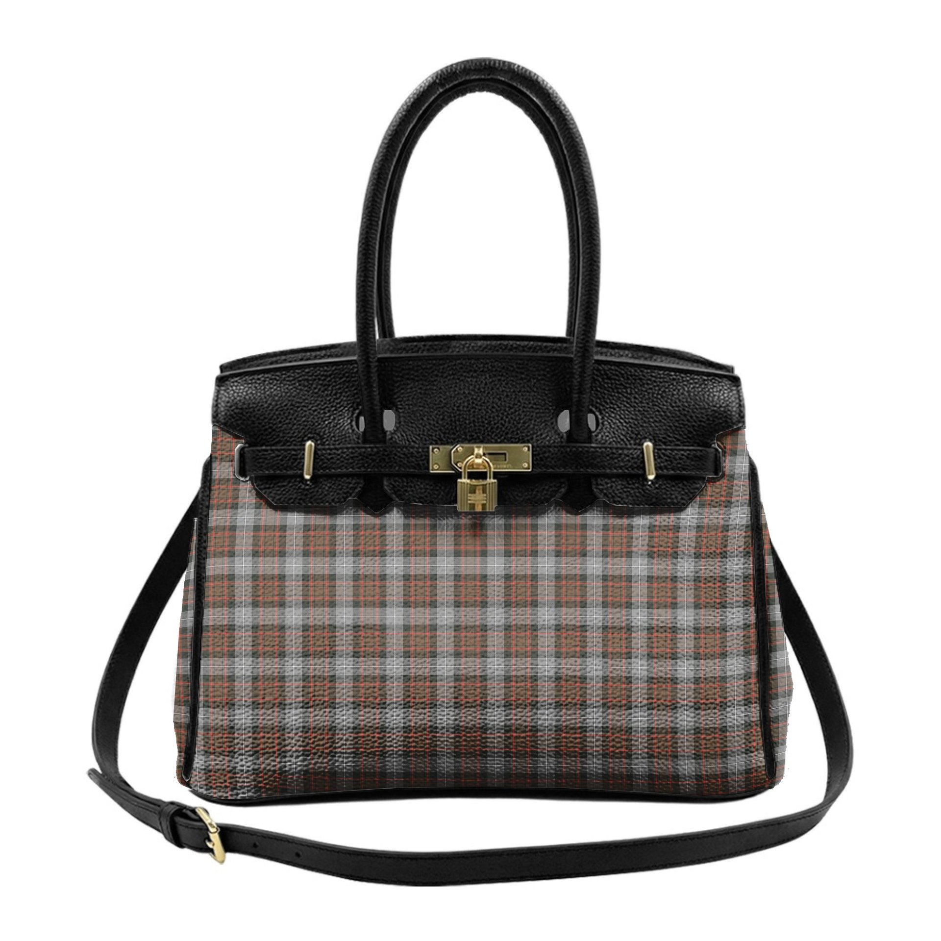 Scottish MacRae Hunting Weathered Tartan Lock Tote Handbag Women's Purse