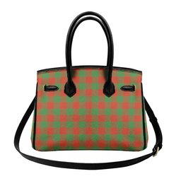 Scottish Moncrieff Ancient Tartan Lock Tote Handbag Women's Purse