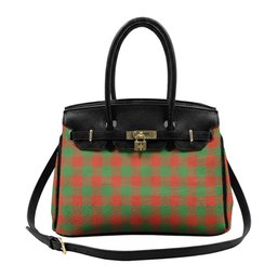 Scottish Moncrieff Ancient Tartan Lock Tote Handbag Women's Purse