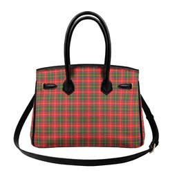 Scottish Somerville Sc Tartan Lock Tote Handbag Women's Purse