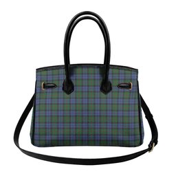 Scottish Baird Crest Tartan Lock Tote Handbag Women's Purse