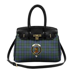 Scottish Baird Crest Tartan Lock Tote Handbag Women's Purse