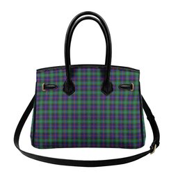 Scottish Calder Modern Crest Tartan Lock Tote Handbag Women's Purse