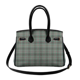 Scottish Craig Crest Tartan Lock Tote Handbag Women's Purse