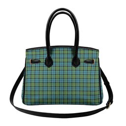 Scottish Dundas Ancient Crest Tartan Lock Tote Handbag Women's Purse