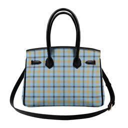 Scottish Laing Ancient Crest Tartan Lock Tote Handbag Women's Purse