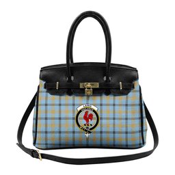 Scottish Laing Ancient Crest Tartan Lock Tote Handbag Women's Purse