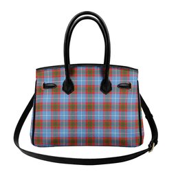 Scottish Pentland Crest Tartan Lock Tote Handbag Women's Purse