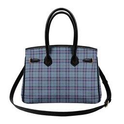 Scottish MacRae of America Crest Tartan Lock Tote Handbag Women's Purse