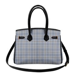 Scottish Tweedie Crest Tartan Lock Tote Handbag Women's Purse