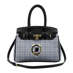 Scottish Tweedie Crest Tartan Lock Tote Handbag Women's Purse