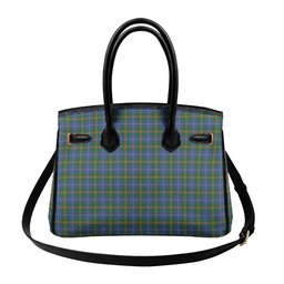 Scottish Turnbull Hunting Crest Tartan Lock Tote Handbag Women's Purse
