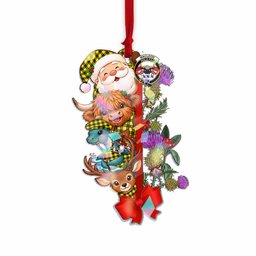 MacLeod (McLeod) Tartan Crest Christmas Hologram Ornament Scottish Highland Cow Nessie Deer Thistle