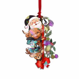 MacDonell (McDonell) Tartan Crest Christmas Hologram Ornament Scottish Highland Cow Nessie Deer Thistle