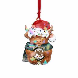 Abercrombie Christmas Baby Highland Coo Clan Crest Hologram Ornament