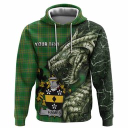 Hames Irish Clan Hoodie Irish Roots Dragon Soul