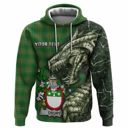 Drury Irish Clan Hoodie Irish Roots Dragon Soul