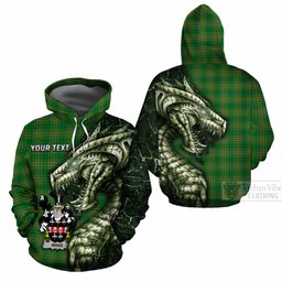 Minne Irish Clan Cotton Hoodie Irish Roots Dragon Soul