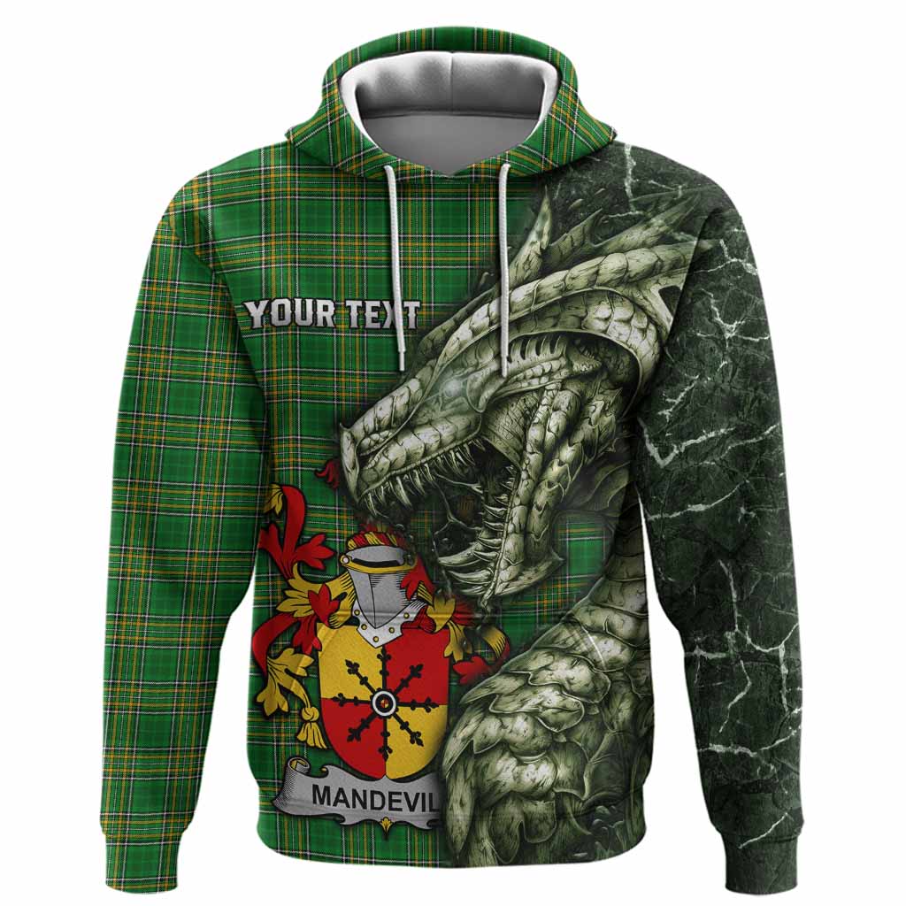 Mandevile Irish Clan Hoodie Irish Roots Dragon Soul