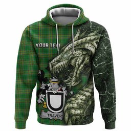 Travers Irish Clan Hoodie Irish Roots Dragon Soul