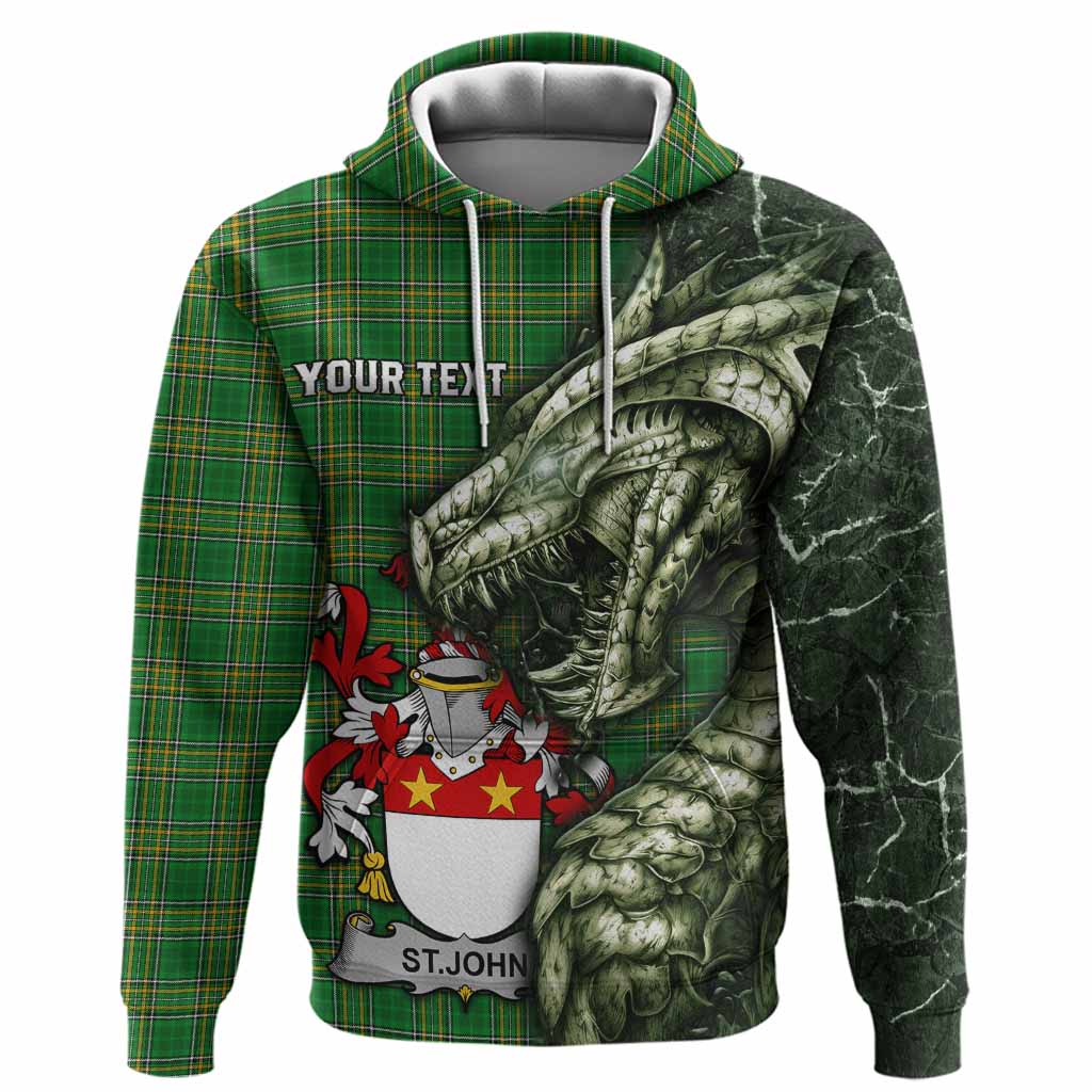 St.John Irish Clan Hoodie Irish Roots Dragon Soul