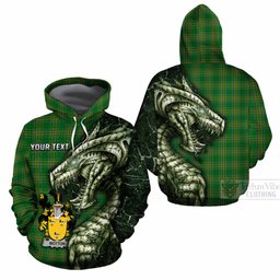 Wotton Irish Clan Cotton Hoodie Irish Roots Dragon Soul