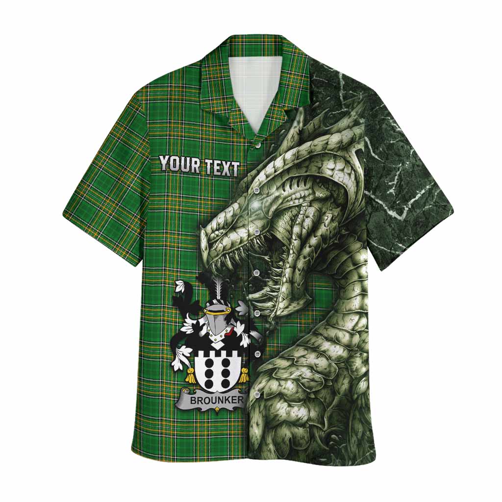 Brounker Irish Clan Hawaiian Shirt Irish Roots Dragon Soul
