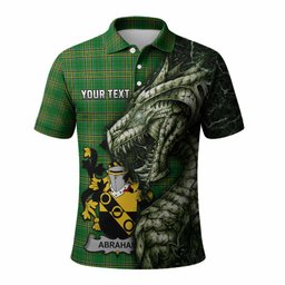 Abraham Irish Clan Polo Shirt Irish Roots Dragon Soul
