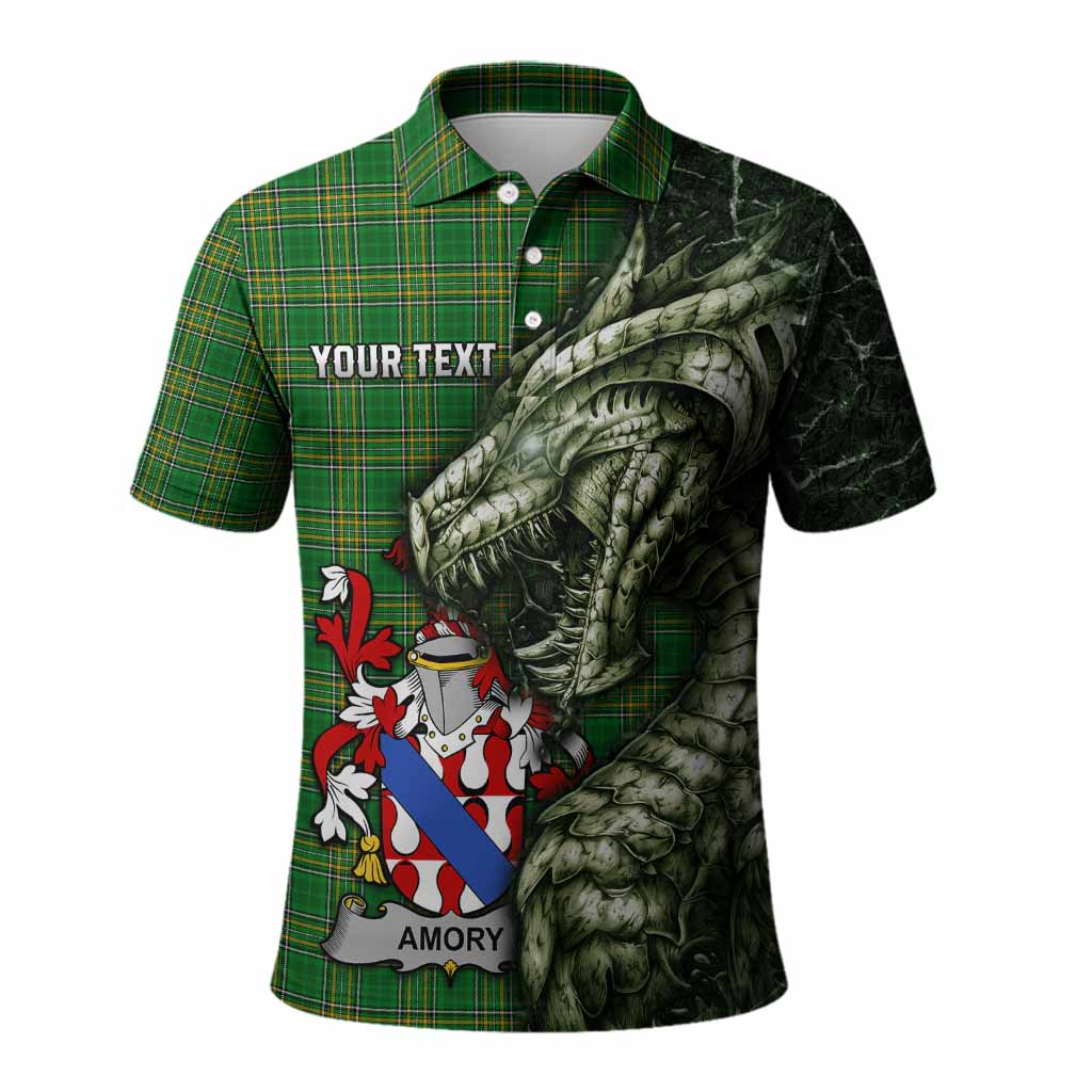 Amory Irish Clan Polo Shirt Irish Roots Dragon Soul
