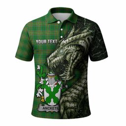 Ancketill Irish Clan Polo Shirt Irish Roots Dragon Soul