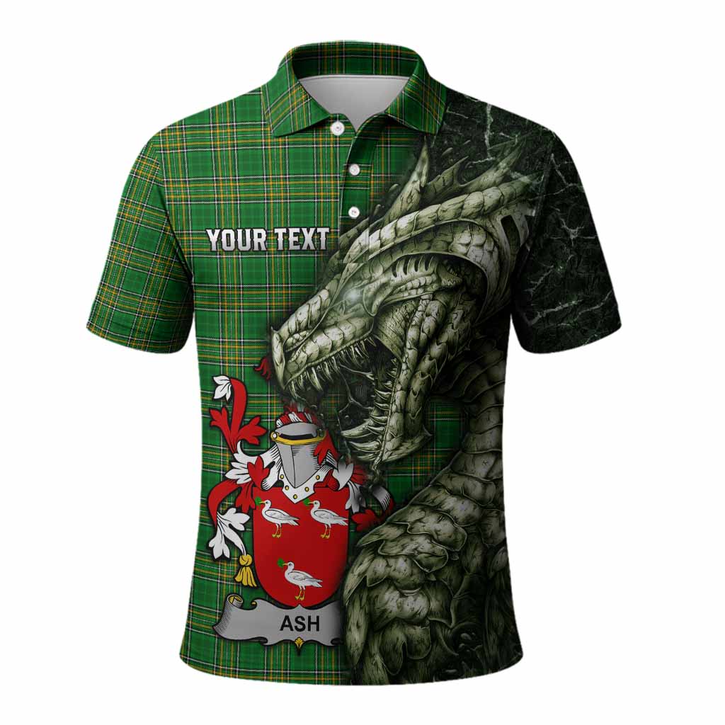 Ash Irish Clan Polo Shirt Irish Roots Dragon Soul