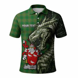 Ash Irish Clan Polo Shirt Irish Roots Dragon Soul