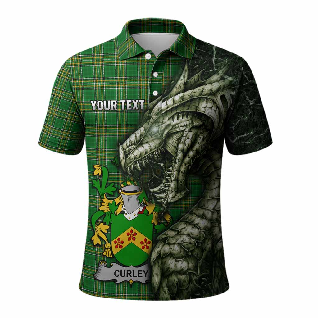 Curley Irish Clan Polo Shirt Irish Roots Dragon Soul