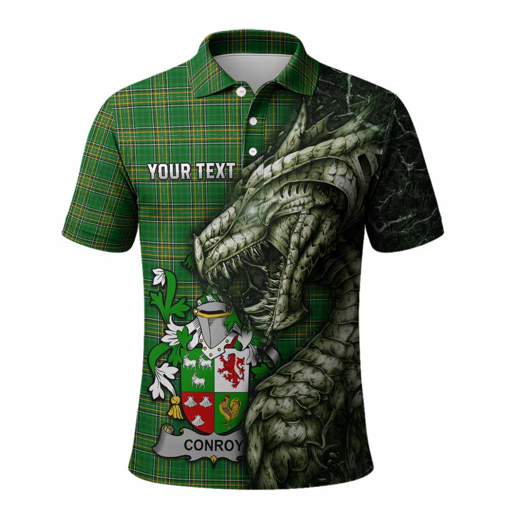 Conroy Green Irish Clan Polo Shirt Irish Roots Dragon Soul