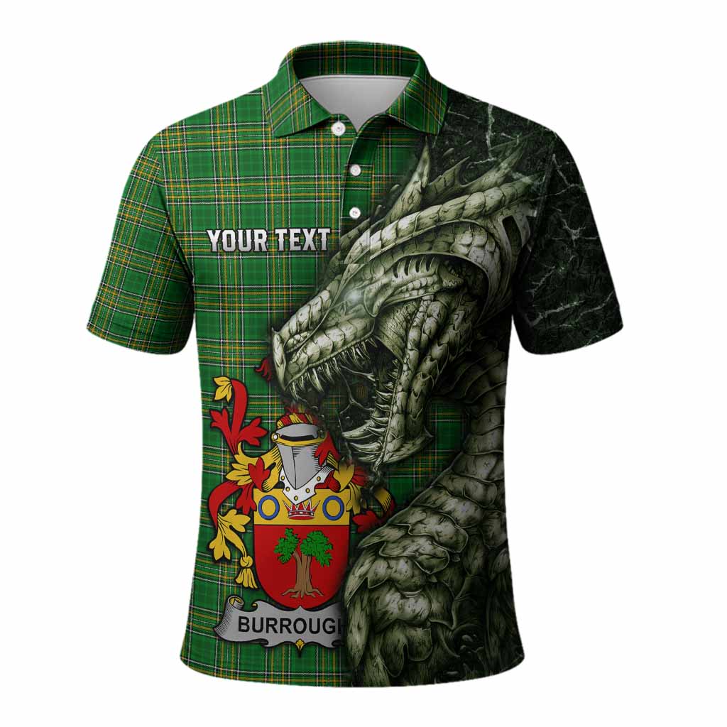 Burroughs Irish Clan Polo Shirt Irish Roots Dragon Soul