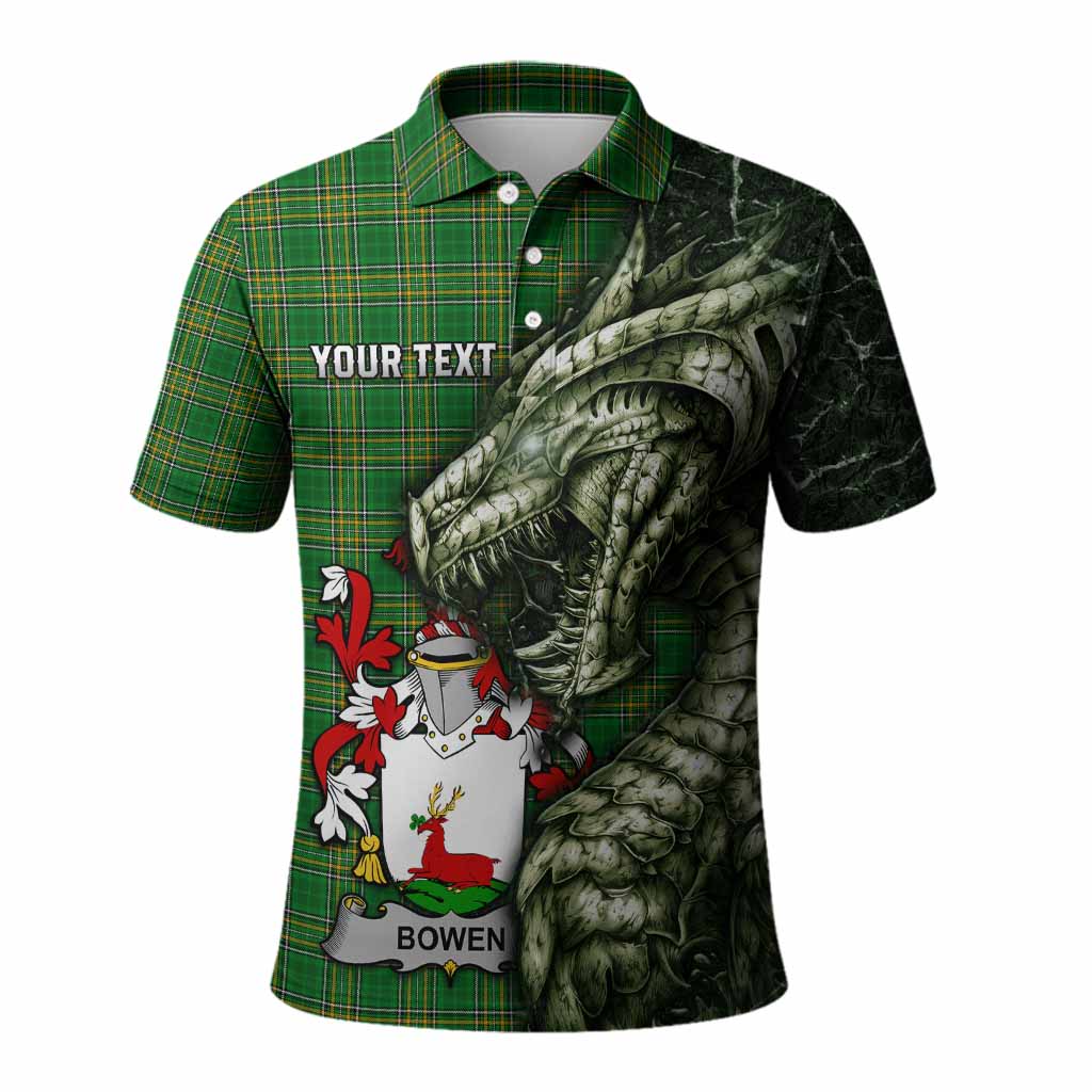 Bowen Irish Clan Polo Shirt Irish Roots Dragon Soul