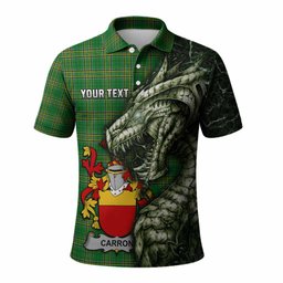 Carron Irish Clan Polo Shirt Irish Roots Dragon Soul