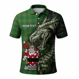 Blacke Irish Clan Polo Shirt Irish Roots Dragon Soul